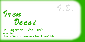 iren decsi business card