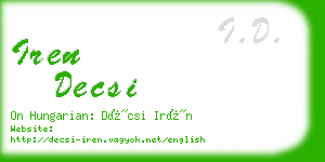 iren decsi business card